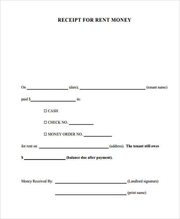 cash payroll receipt form