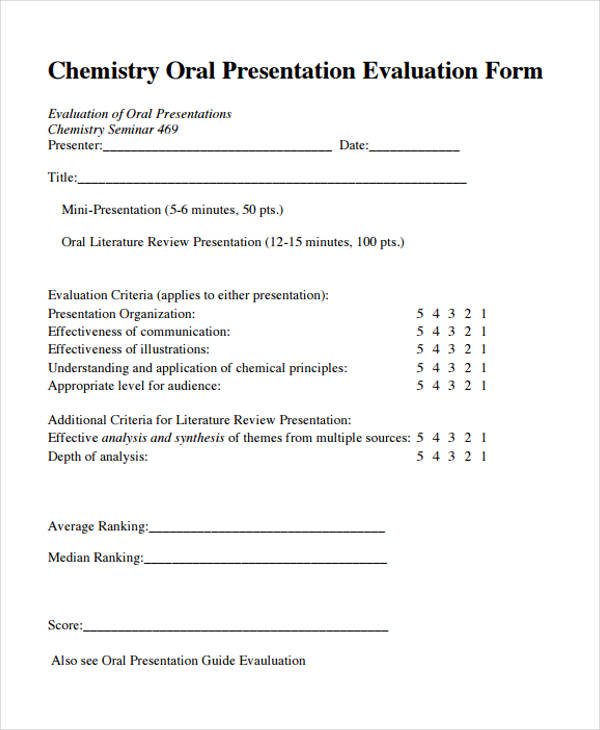 chemistry oral presentation