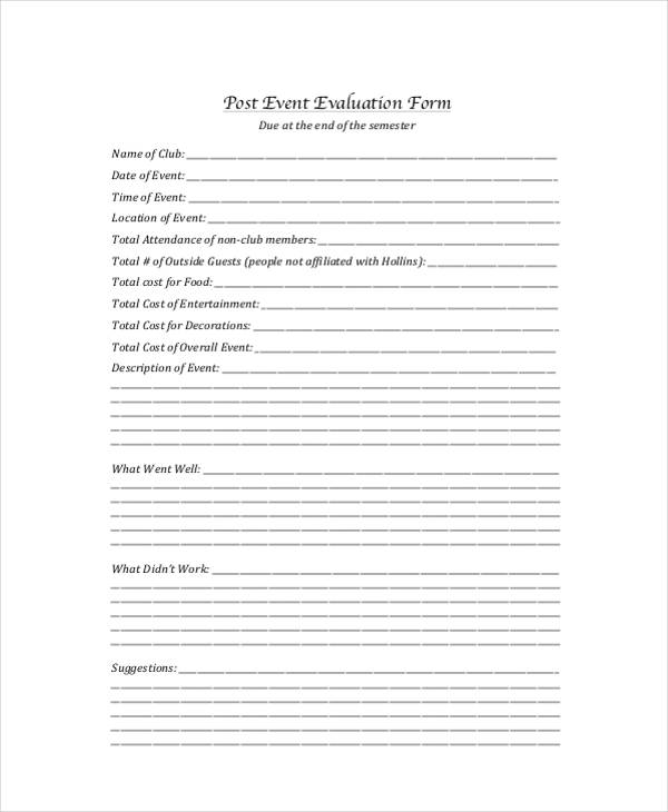 club post event evaluation form1