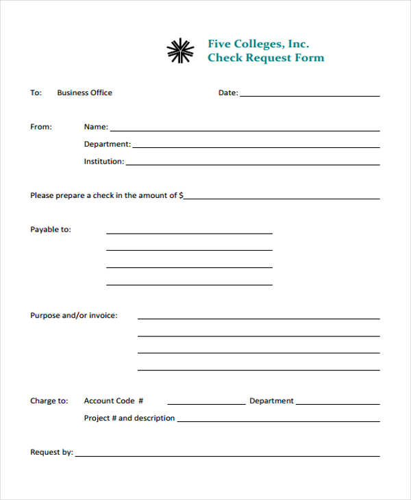 Check Request Template Word