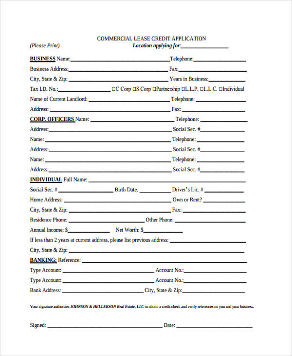 commercial lease credit application form1
