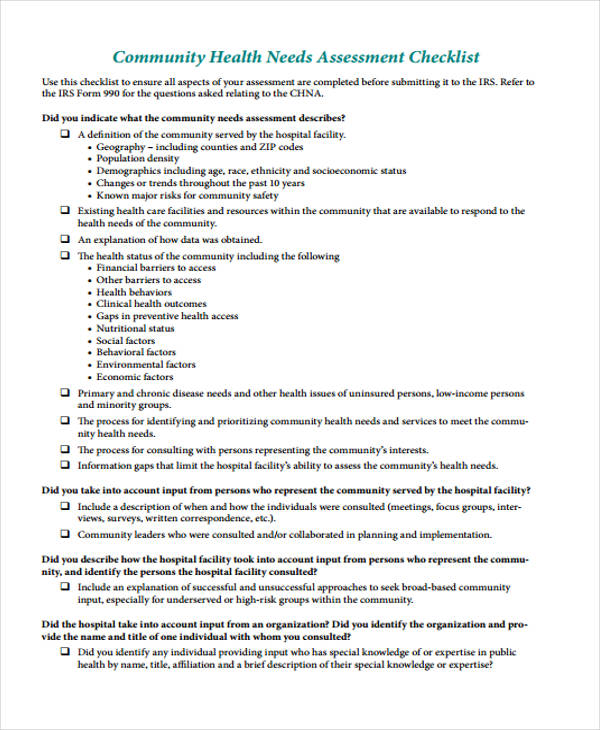 FREE 35+ Needs Assessment Form Samples, PDF, MS Word, Google Docs, Excel