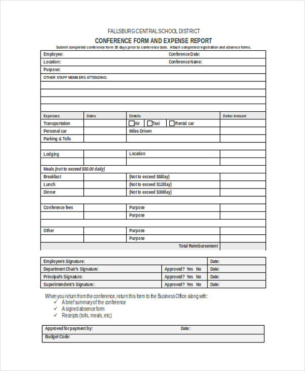 conference expense report form1