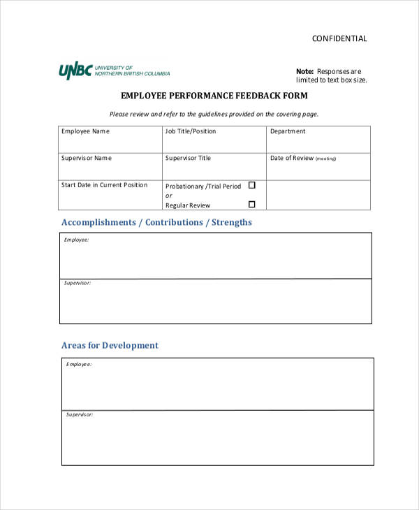 confidential employee probation review form2