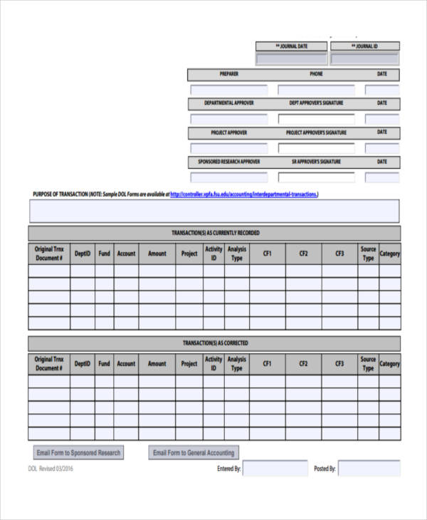 FREE 7+ Accounting Transfer Forms in PDF | MS Word