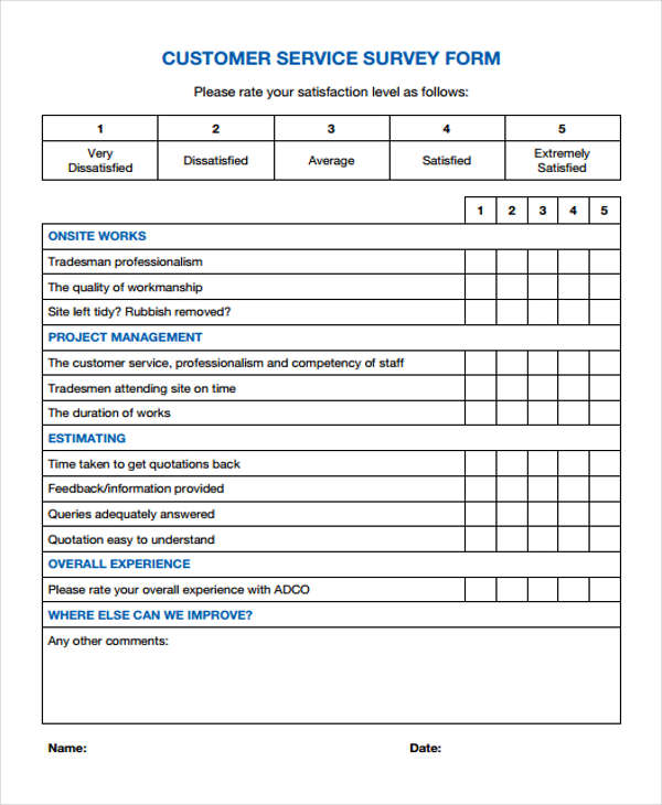 FREE 13+ Customer Feedback Forms in PDF MS Word Excel