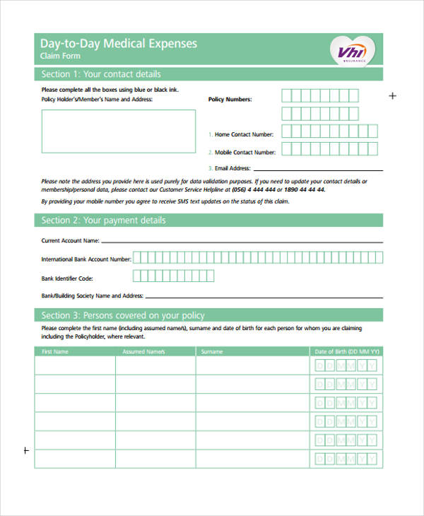 FREE 11+ Medical Expense Forms in PDF MS Word