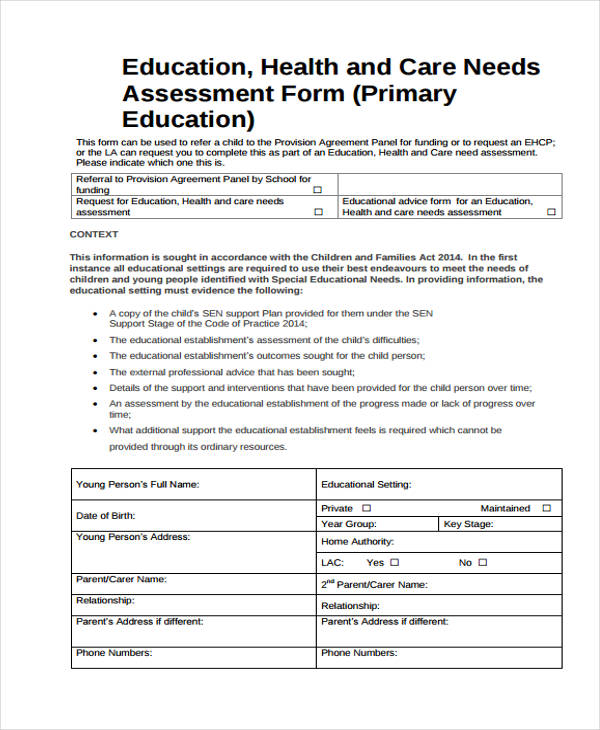 FREE 35+ Needs Assessment Form Samples, PDF, MS Word, Google Docs, Excel