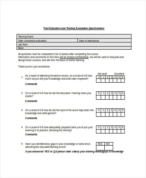 Free 16 Event Evaluation Forms In Ms Word