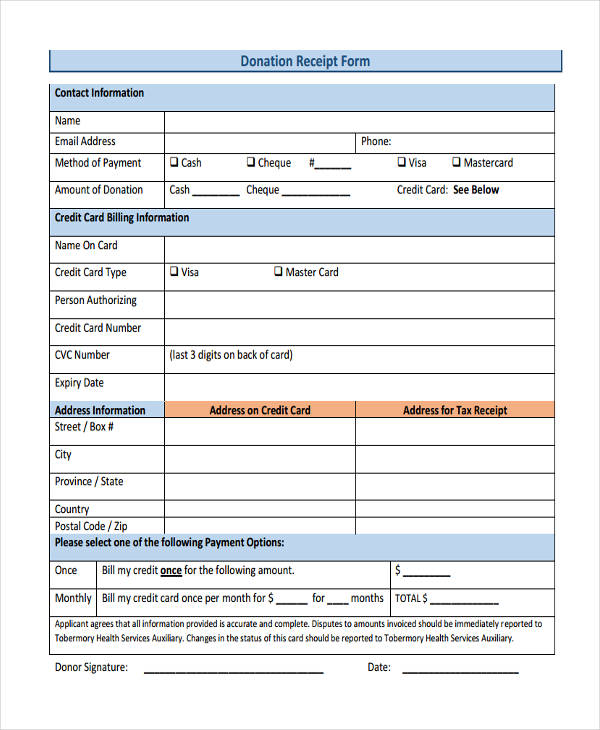 free 12 donation receipt forms in pdf ms word excel