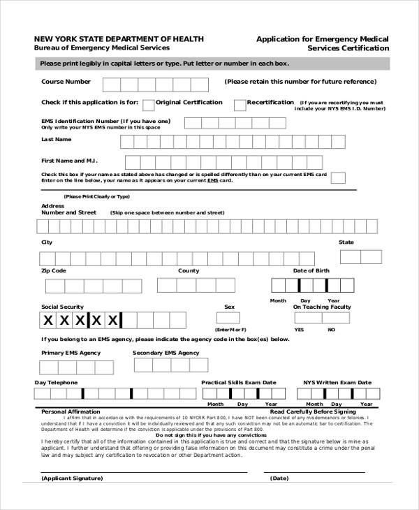 FREE 32+ Medical Application Forms in PDF