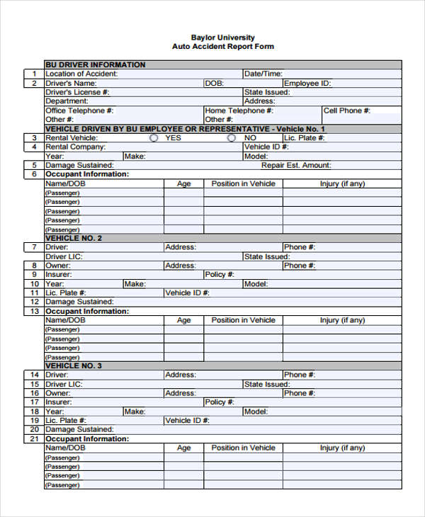 Company Vehicle Accident Report Form Template from images.sampleforms.com