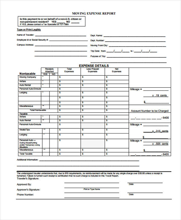 FREE 32+ Expense Report Form Samples, PDF, MS Word, Google Docs, Excel