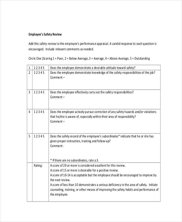 employee safety performance review form1