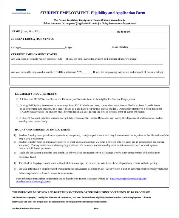 FREE 9 Employment Eligibility Forms In PDF MS Word