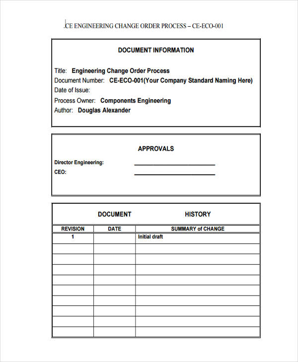 FREE 11+ Change Order Forms in PDF | Excel | MS Word