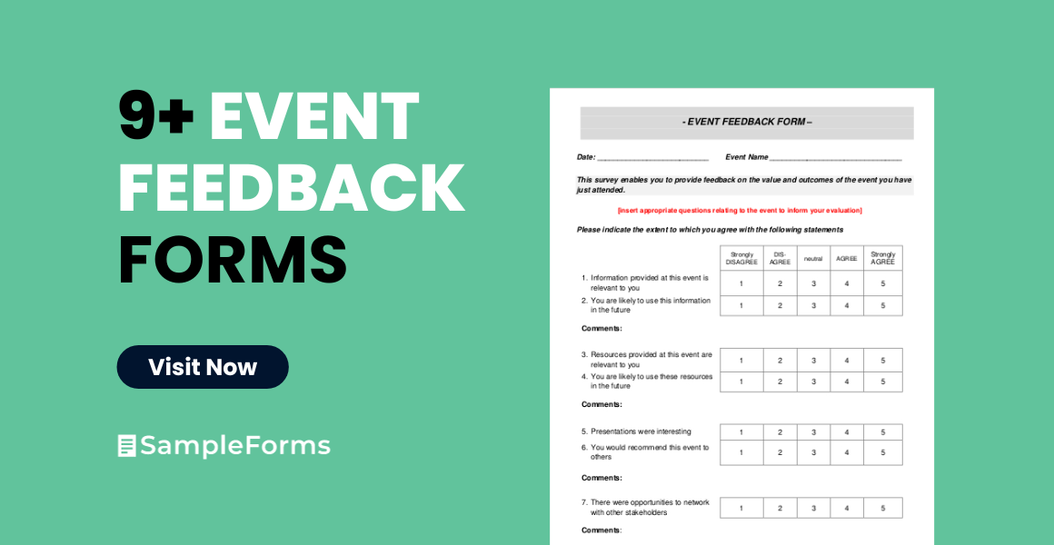 event feedback forms