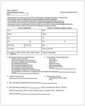 free consumer complaint form