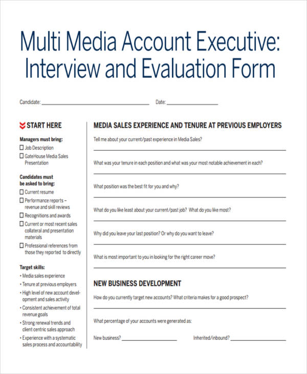 free executive interview feedback