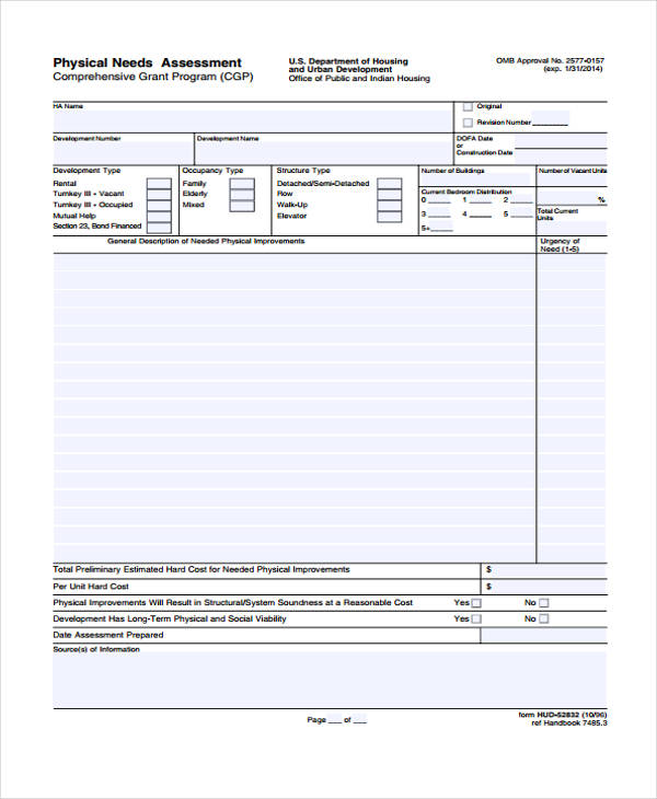 FREE 29+ Sample Needs Assessment Forms in PDF | Excel | MS Word