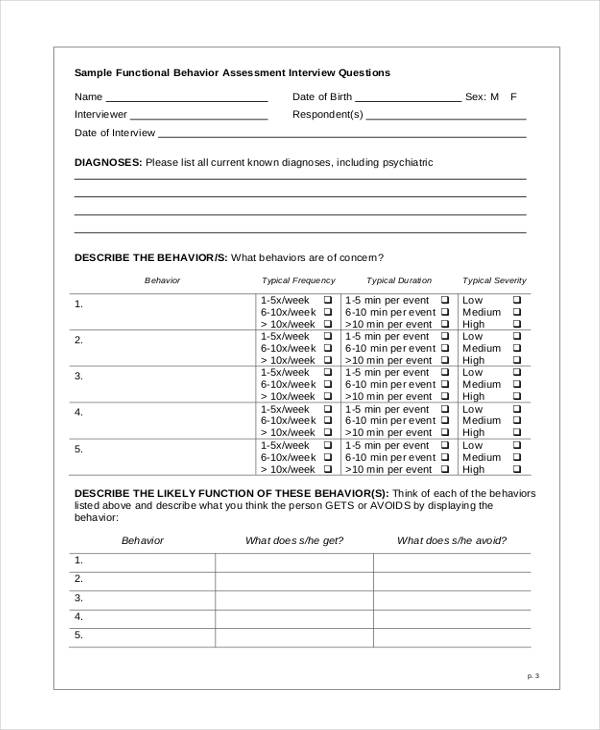 FREE 24+ Sample Interview Assessment Forms in PDF | MS Word