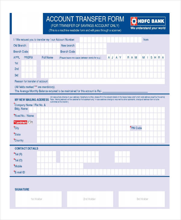 general account transfer