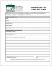 general landlord complaint form