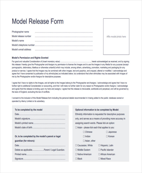 release generic forms form alamy pdf sample