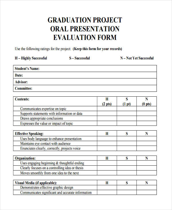 FREE 30+ Printable Presentation Evaluation Forms in PDF | MS Word | Excel