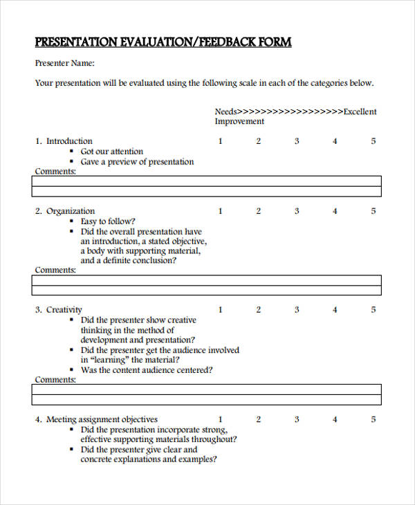 group presentation evaluation feedback form1