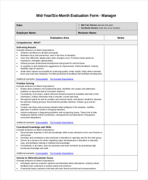 FREE 7+ Sample Manager Feedback Forms in MS Word PDF