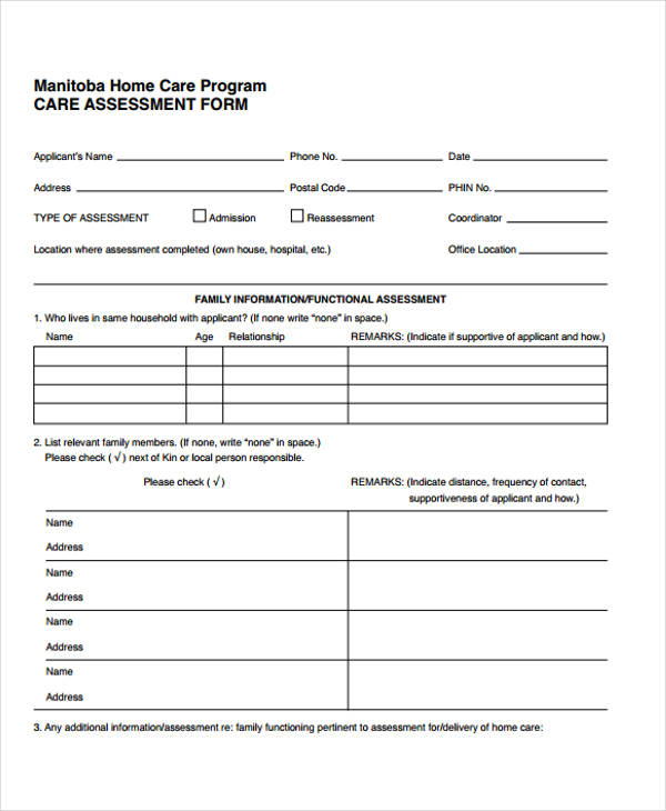 home care needs assessment form1