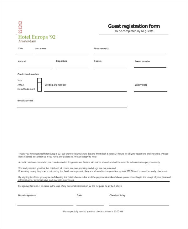FREE 50+ Printable Registration Forms in PDF