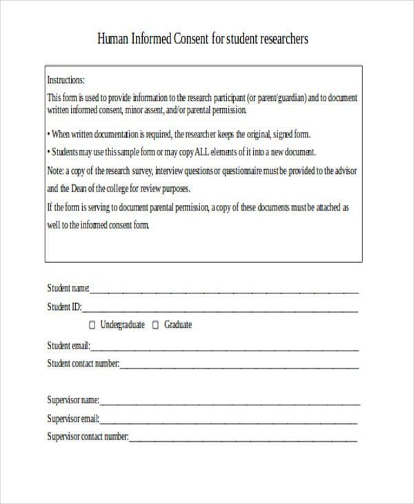 human informed consent form in pdf