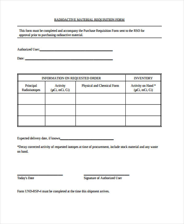 material requisition purchase form