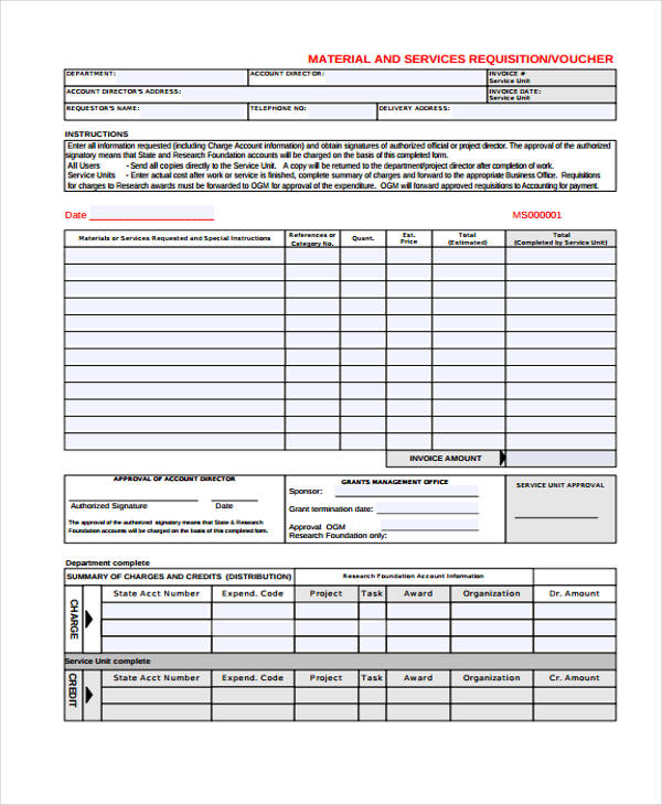 Material Request Form Template Collection