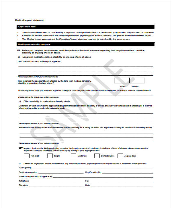 medical billing statement form