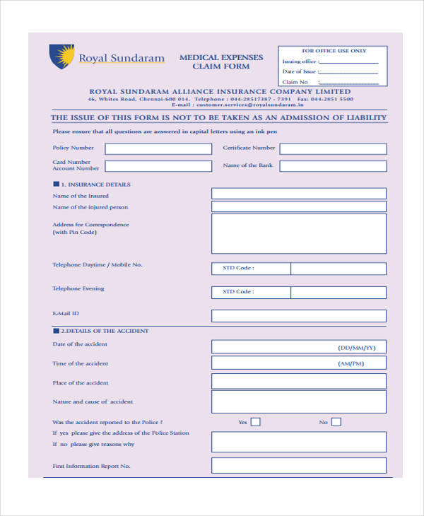 free-11-medical-expense-forms-in-pdf-ms-word