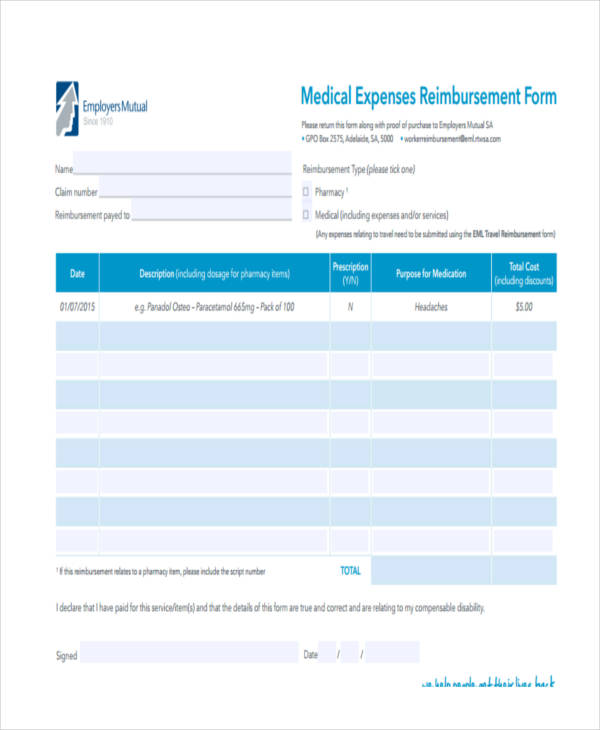 FREE 11+ Medical Expense Forms in PDF MS Word