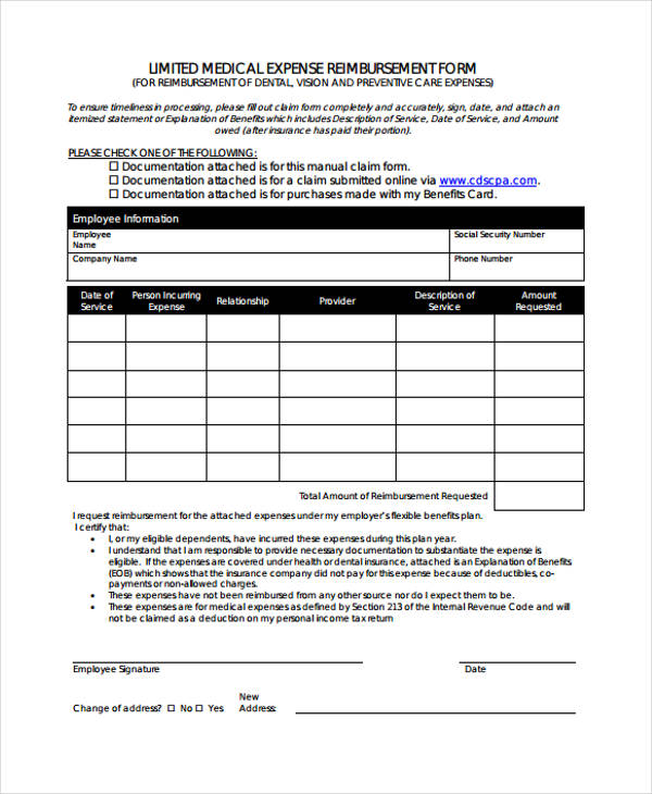 medical expenses deduction form