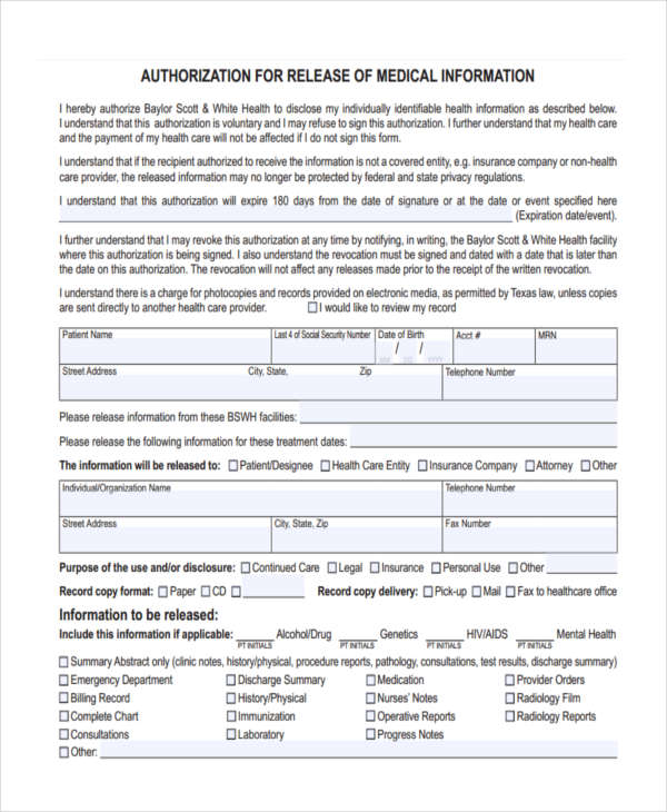 medical release information