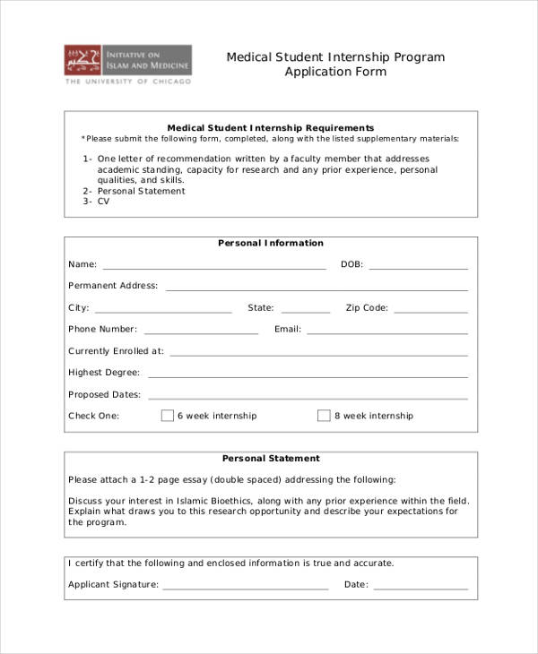 FREE 32+ Medical Application Forms in PDF