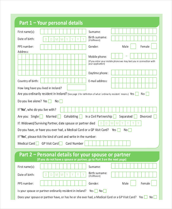 Free 32 Medical Application Forms In Pdf 3265