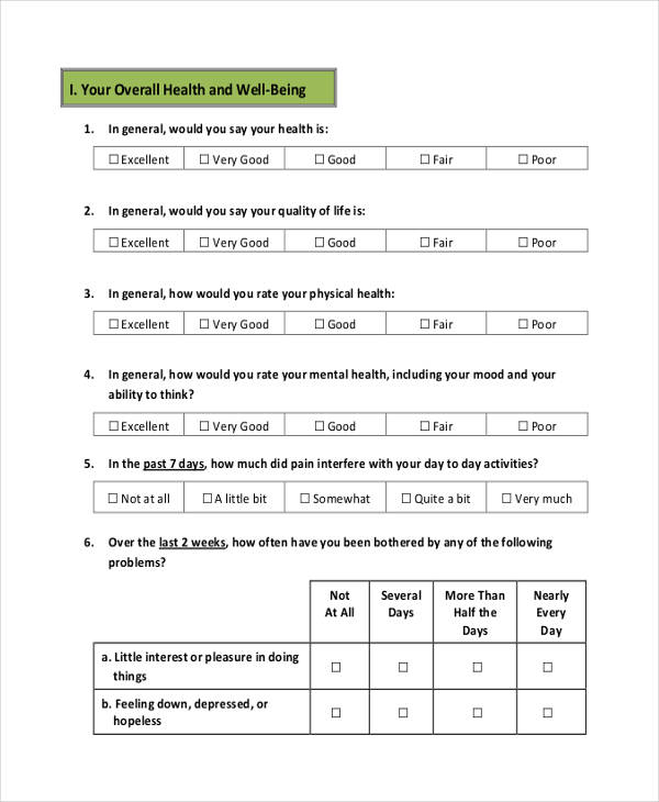 medicare health assessment questionnaire form1
