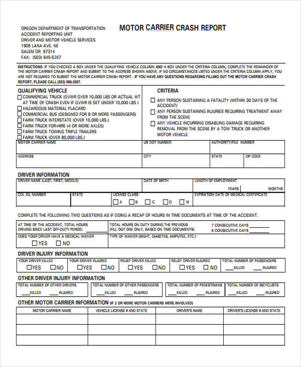 FREE 28+ Accident Report Forms in PDF
