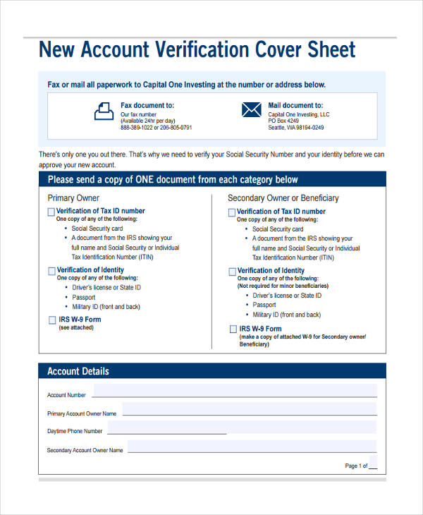 FREE 6+ Verification Accounting Forms in PDF MS Word