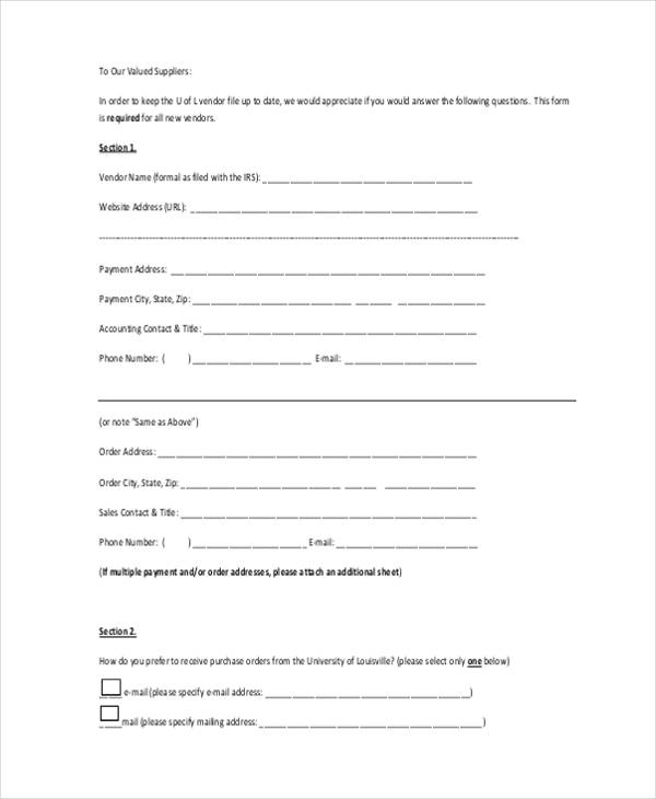 FREE 8 Vendor Survey Forms In PDF MS Word