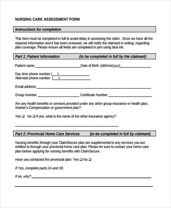 nursing care health assessment form2