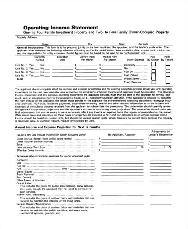 operating income statement form1
