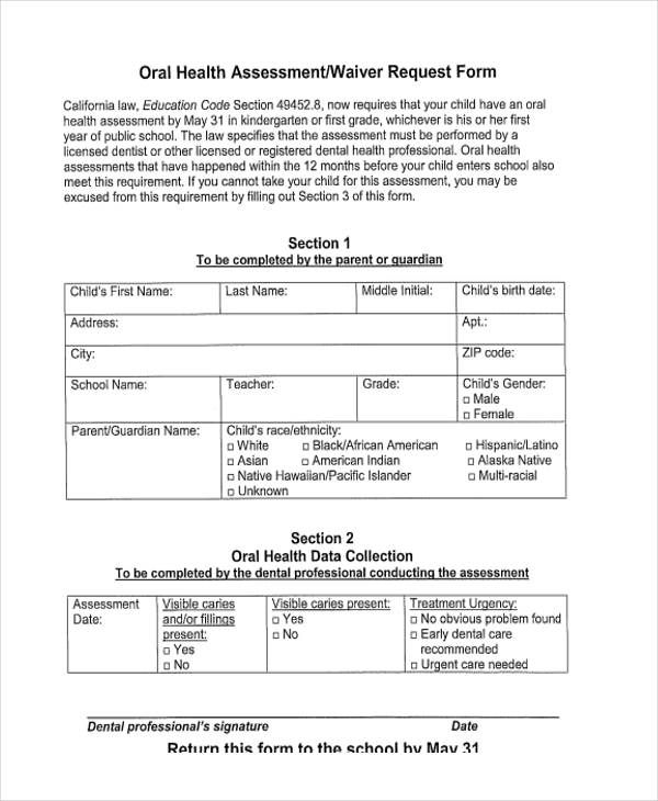 FREE 50 Health Assessment Forms In PDF